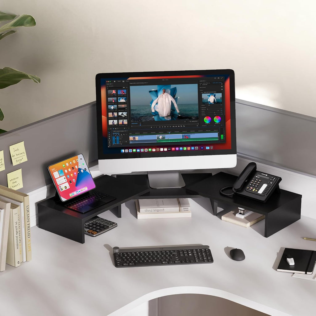 Angle Adjustable Triple Riser (Dual Monitor/Monitor+Laptop)