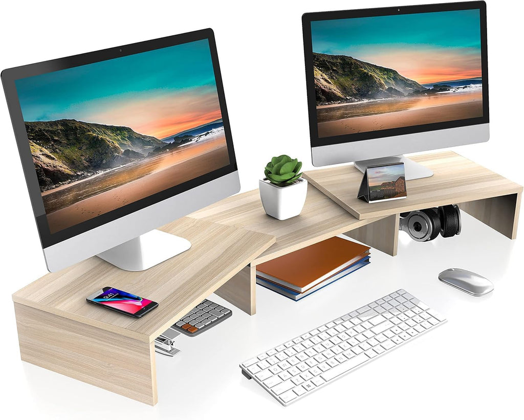 Angle Adjustable Triple Riser (Dual Monitor/Monitor+Laptop)