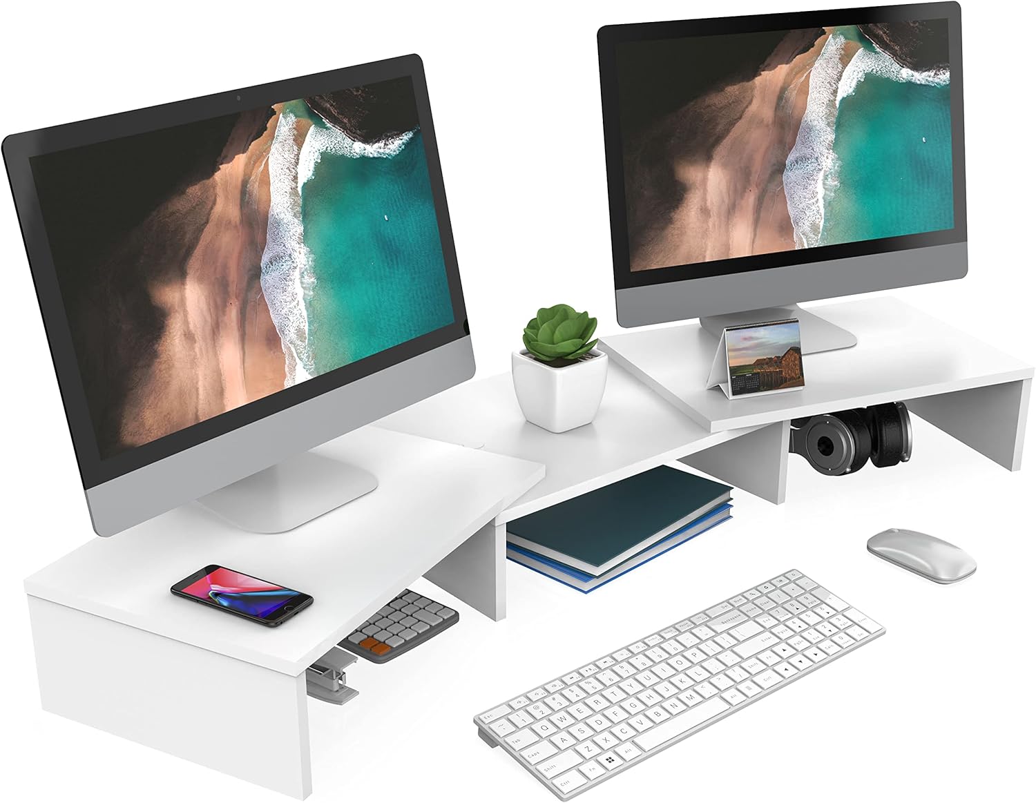 Angle Adjustable Triple Riser (Dual Monitor/Monitor+Laptop)